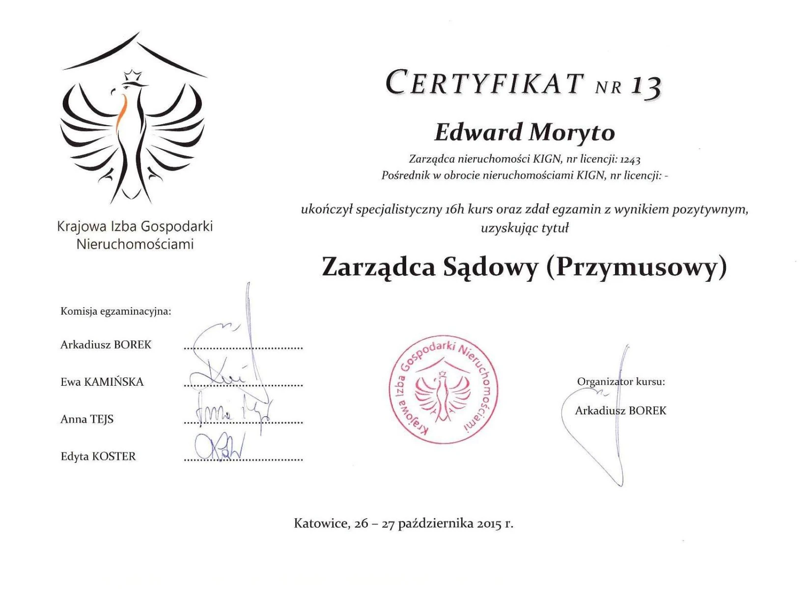 certyfikat